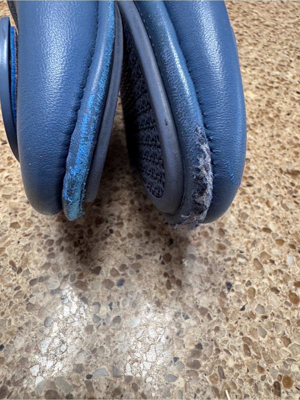 Tory Burch Blue Leather Logo Ballet Flats - Picture 6 of 16